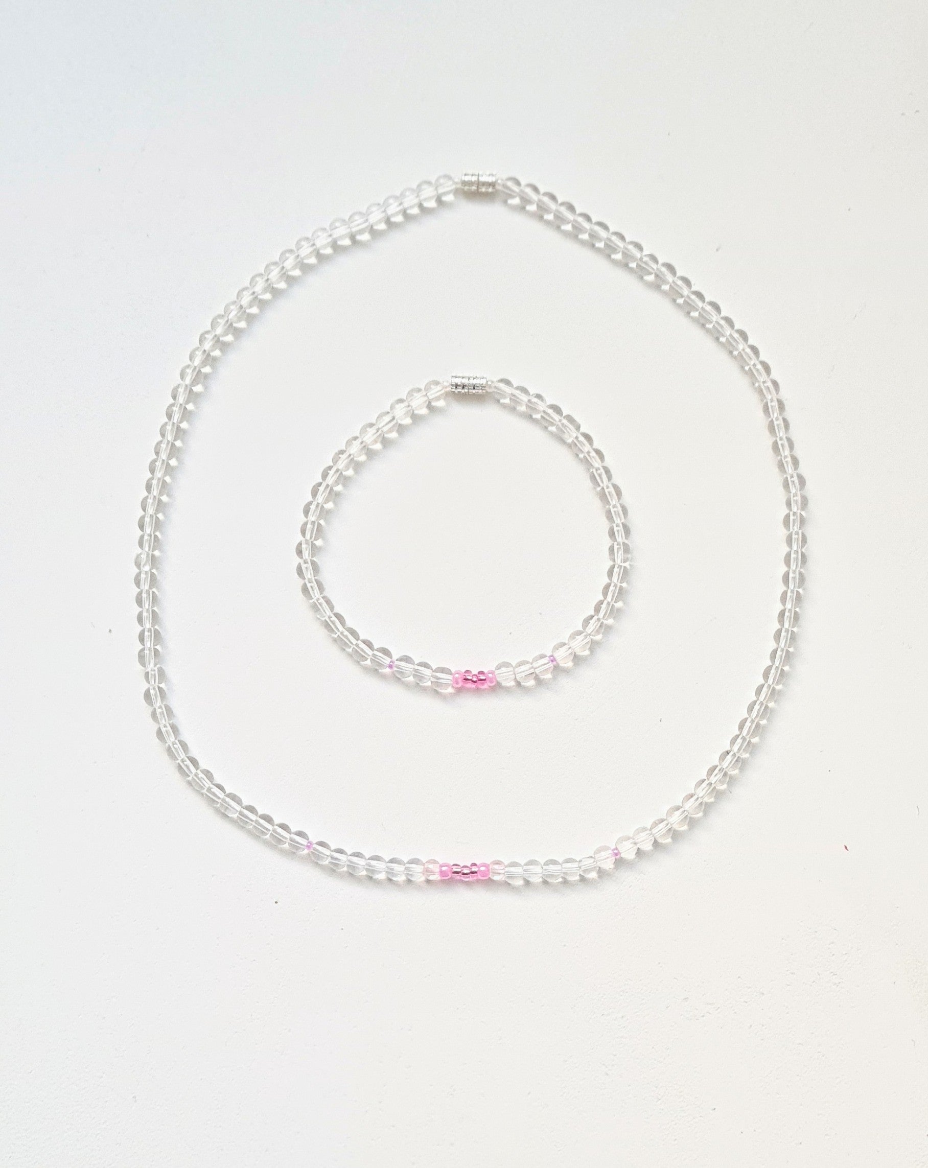 Pulsing Raspberry Necklace & Bracelet Set | The Light of Bloom