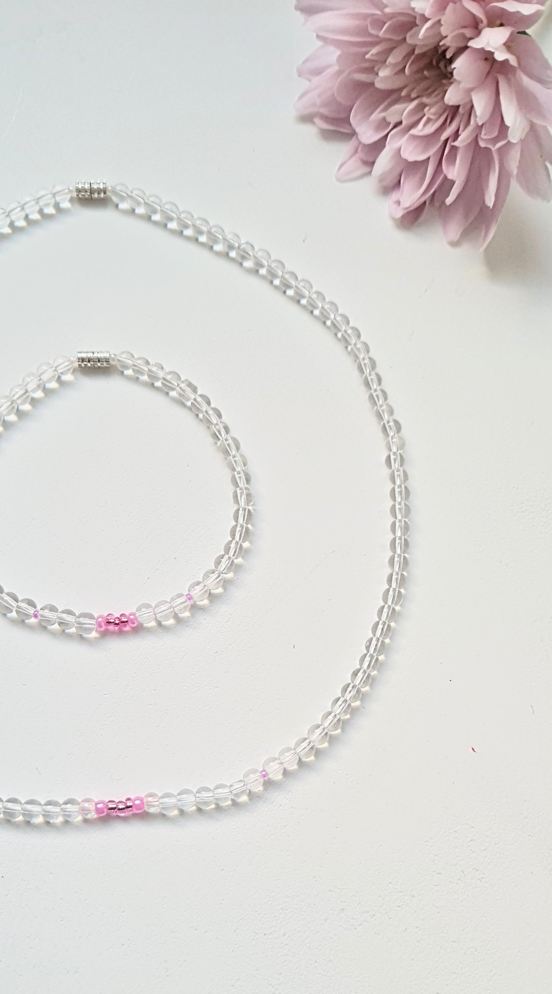 Pulsing Raspberry Necklace & Bracelet Set | The Light of Bloom