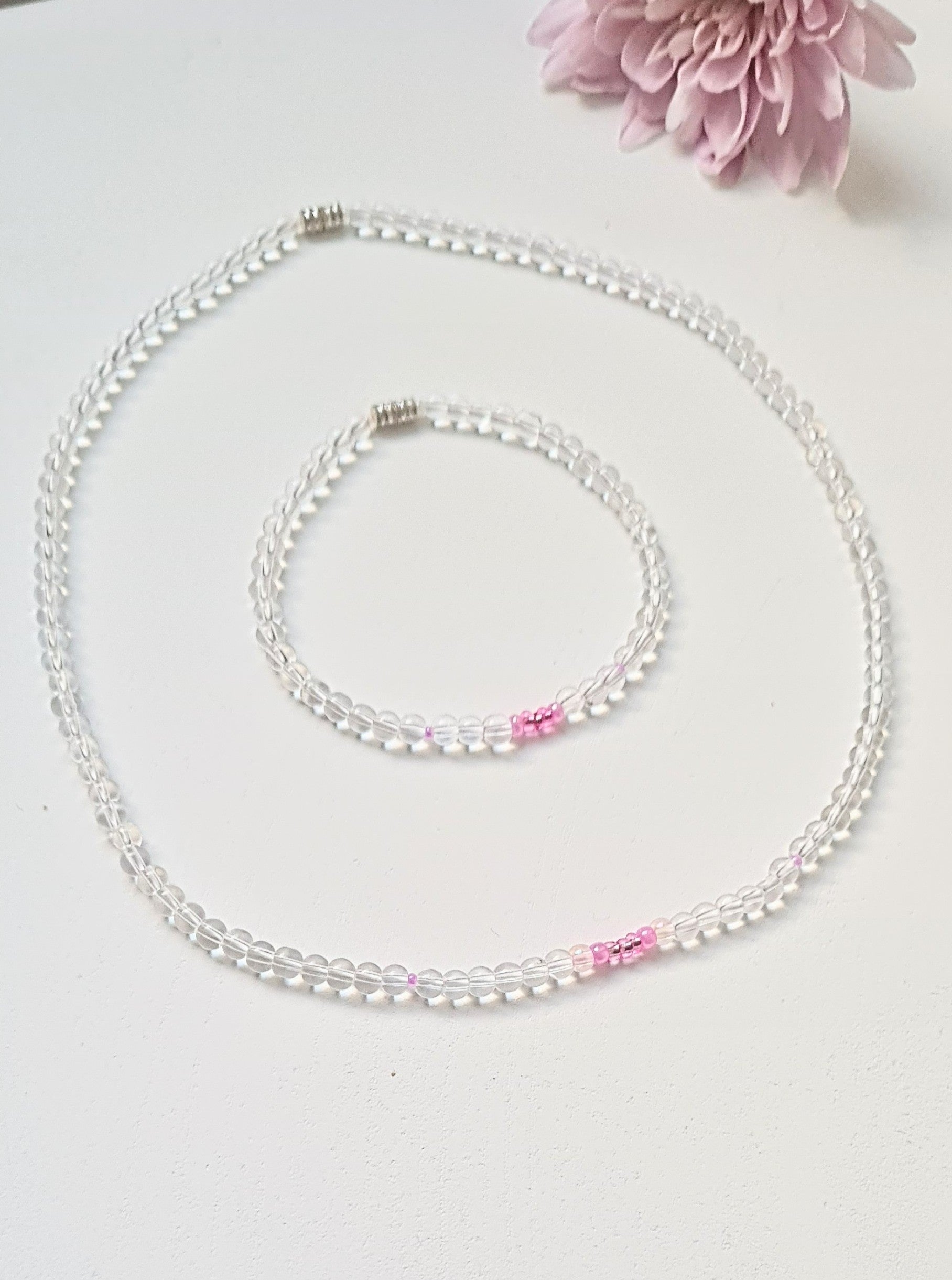 Pulsing Raspberry Necklace & Bracelet Set | The Light of Bloom