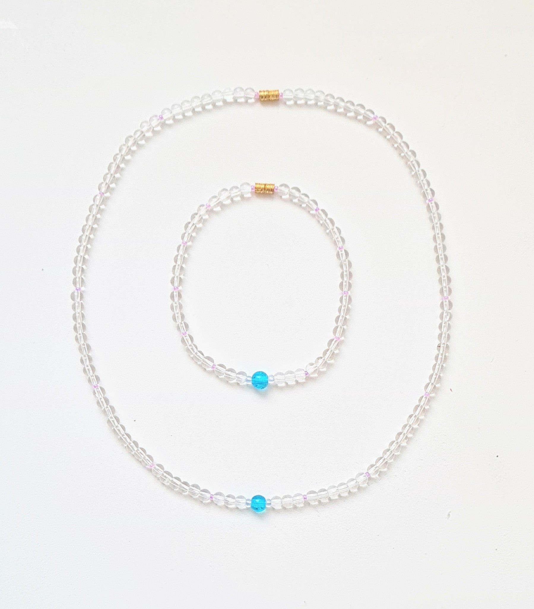 Violet Cornflour Necklace & Bracelet Set | The Light of Bloom