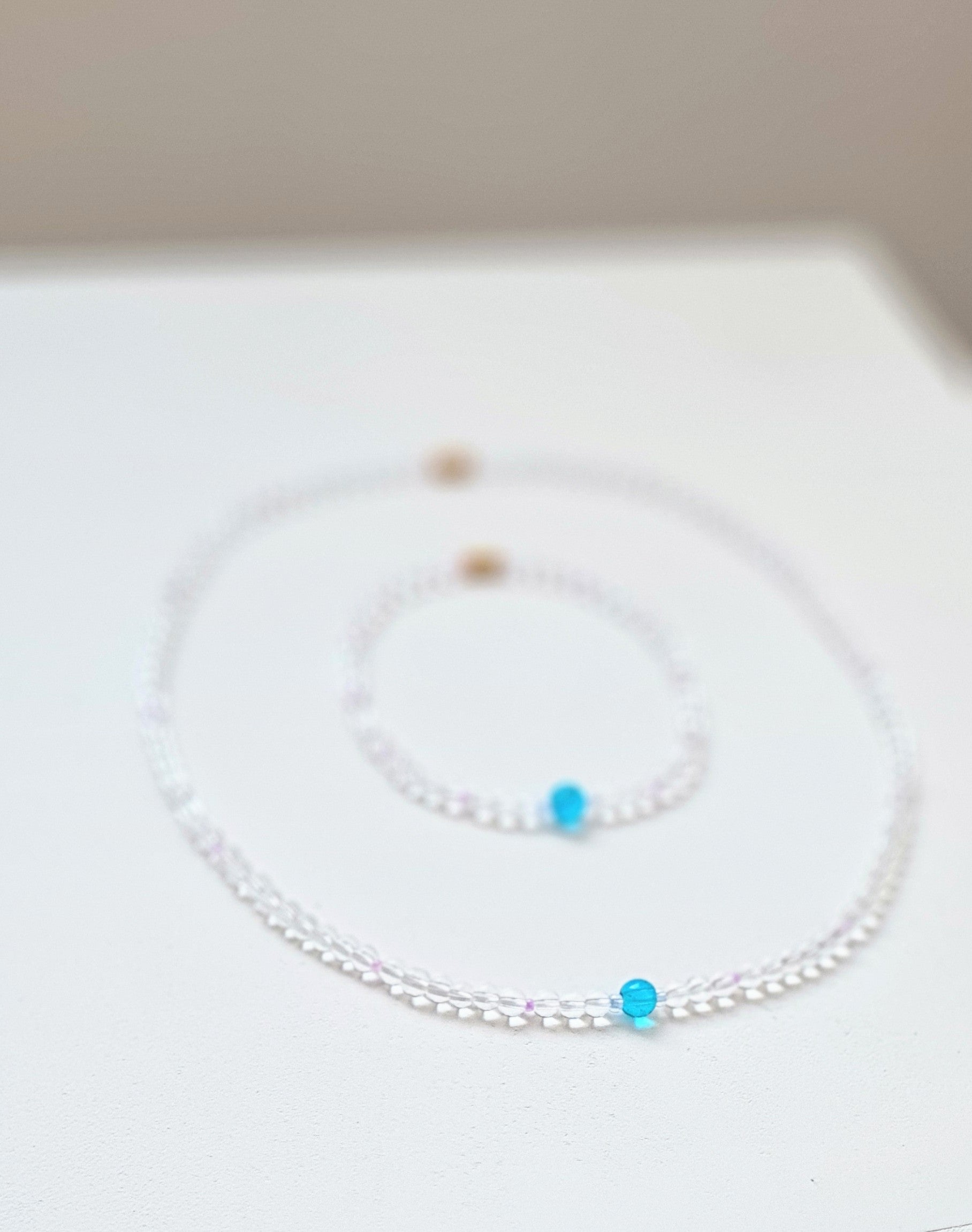 Violet Cornflour Necklace & Bracelet Set | The Light of Bloom