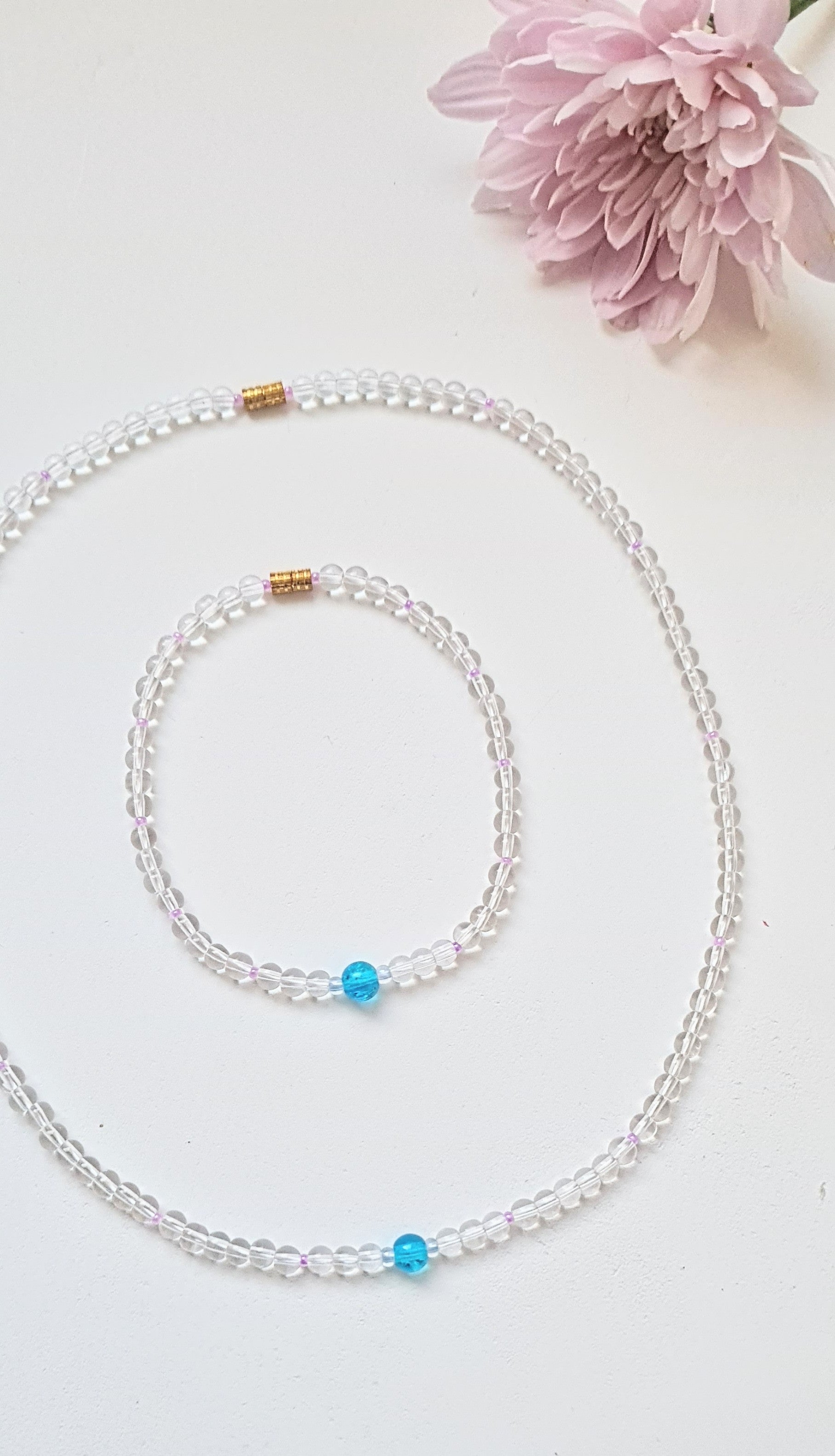 Violet Cornflour Necklace & Bracelet Set | The Light of Bloom