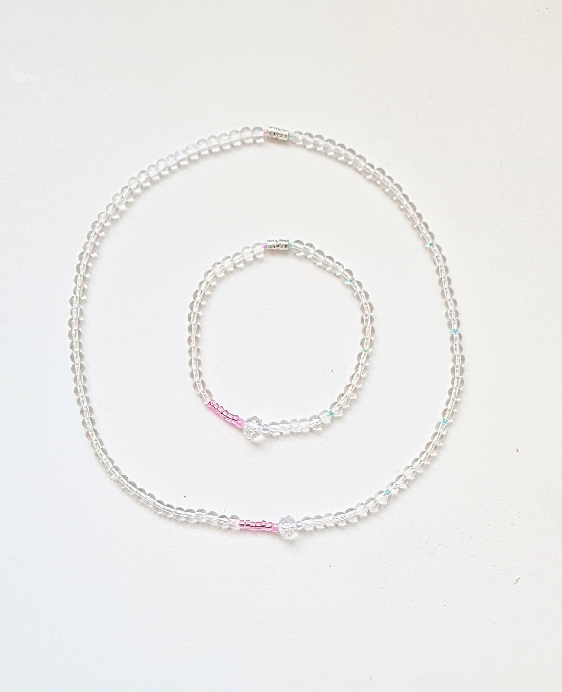 Crystal Rose – Necklace & Bracelet Set!| The Light of Bloom