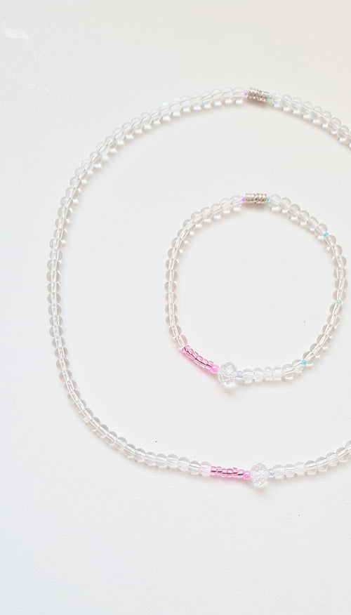 Crystal Rose – Necklace & Bracelet Set!| The Light of Bloom