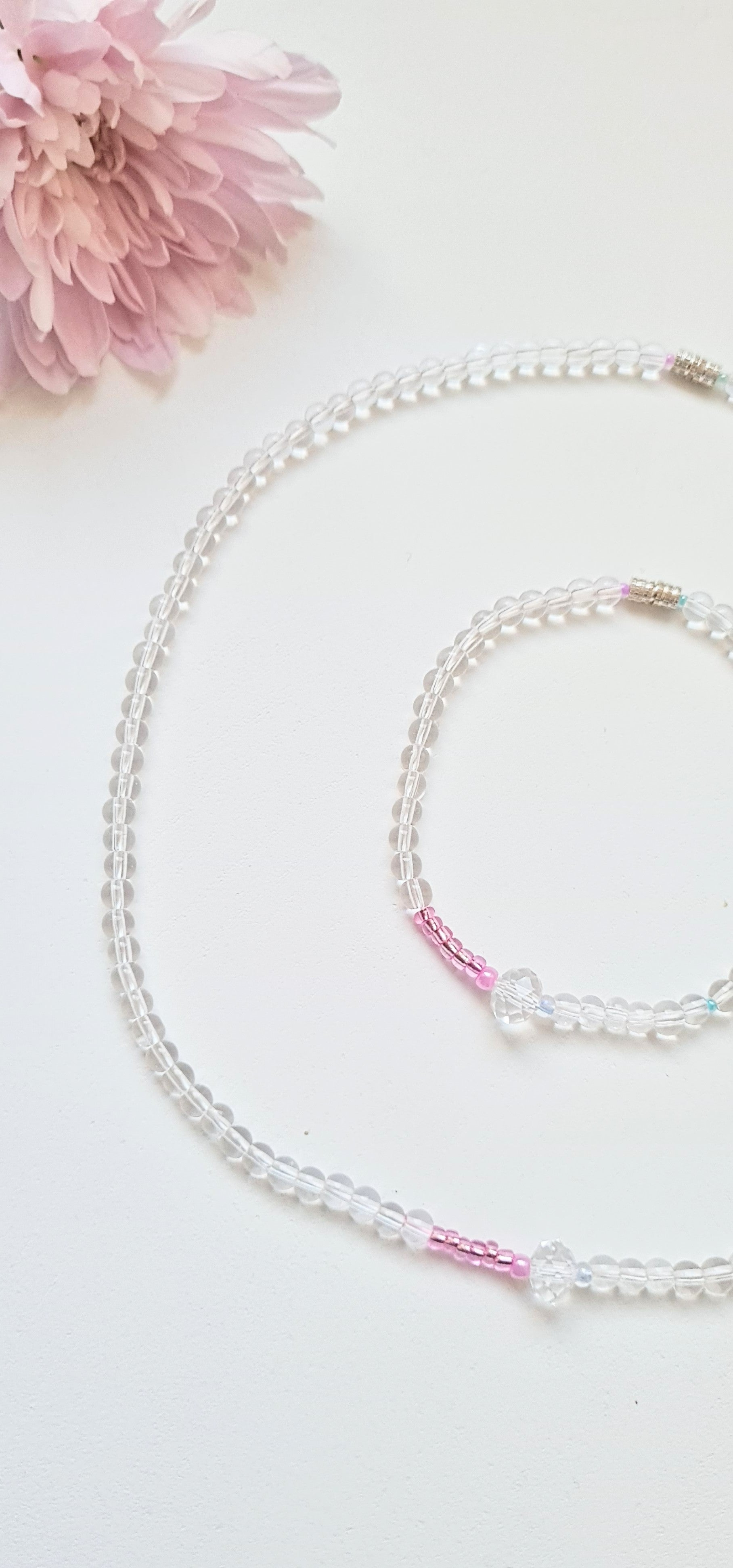 Crystal Rose – Necklace & Bracelet Set!| The Light of Bloom