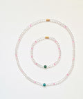 Raspberry Leaf – Necklace & Bracelet Set | The Light of Bloom