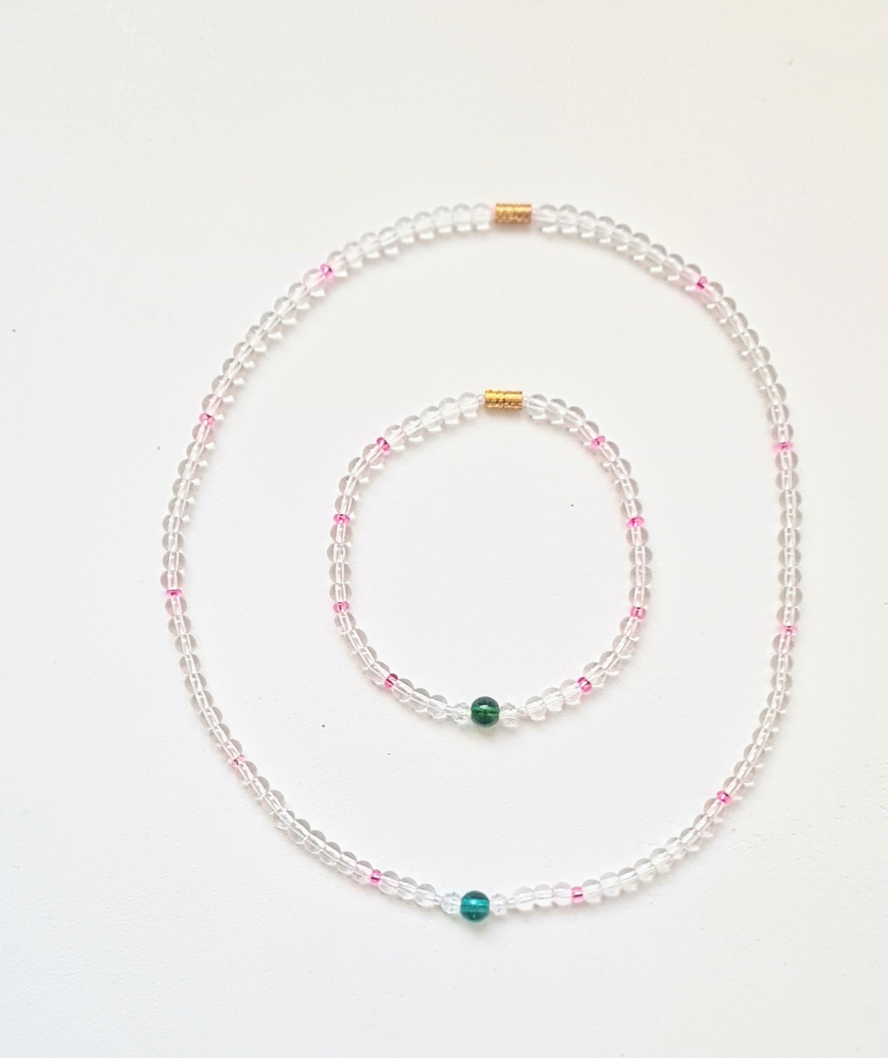 Raspberry Leaf – Necklace & Bracelet Set | The Light of Bloom