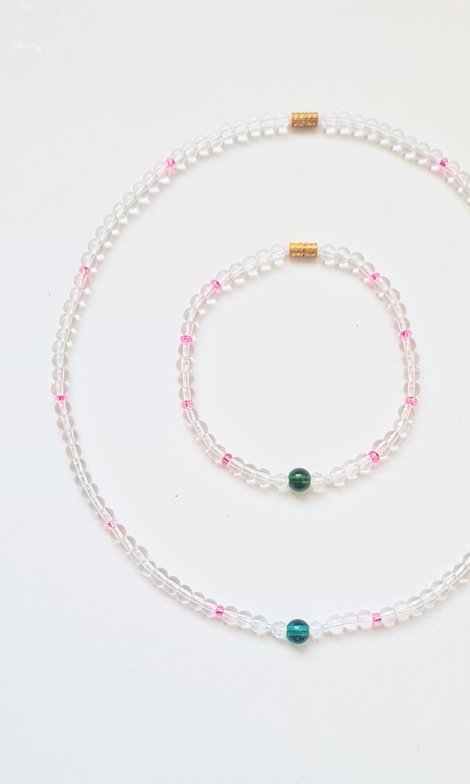 Raspberry Leaf – Necklace & Bracelet Set | The Light of Bloom